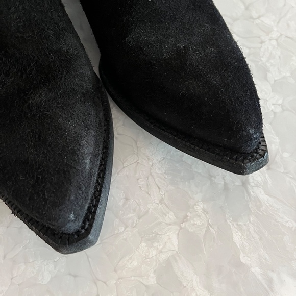 Saint Laurent Black Suede Boots - Picture 11 of 12